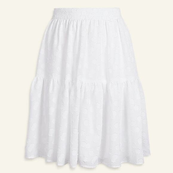 Ann Taylor White Flower Clip Full Skirt - Picture 3 of 4